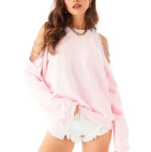 Carmar Pink Chain Should Cut Out Grunge Sweatshirt